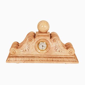 Art Deco Molded and Carved Stone Clock, 1930s-AWH-780781