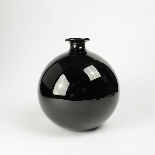 Art Deco Mouth Blown Glass Vase by Harald Notini for Pukeberg, 1920s