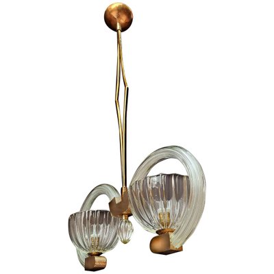 Art Deco Murano Chandelier by Ercole Barovier, 1940s-OVO-1235270