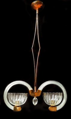 Art Deco Murano Chandelier by Ercole Barovier, 1940s-OVO-1235270