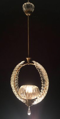 Art Deco Murano Chandelier by Ercole Barovier, 1940s-MBH-1032258