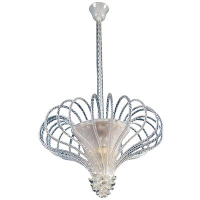 Art Deco Murano Chandelier or Lanterne, 1940s-MBH-1032444