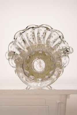 Art-Dèco Murano Crystal Glass Vase by Ercole Barovier for Barovier & Toso-QES-1160399