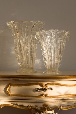 Art-Dèco Murano Crystal Glass Vase by Ercole Barovier for Barovier & Toso-QES-1160399