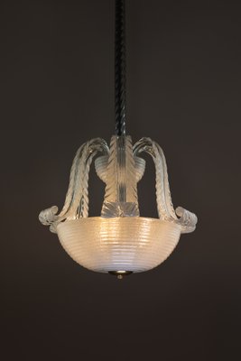 Art Deco Murano Glass Ceiling Lantern from Venini, 1940s-ASK-1795980