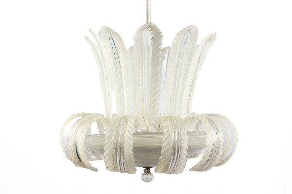 Art Deco Murano Glass Ceiling Light attributed to Tommaso Buzzi for Venini, 1940s-MBH-1725956