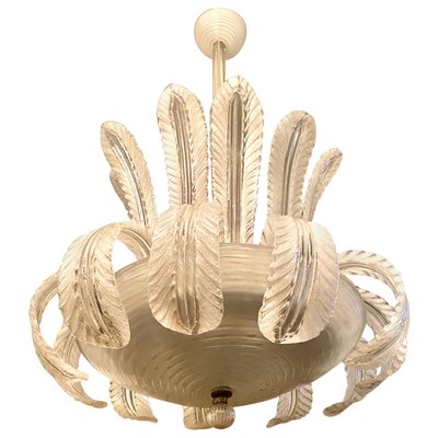 Art Deco Murano Glass Ceiling Light attributed to Tommaso Buzzi for Venini, 1940s-MBH-1725956