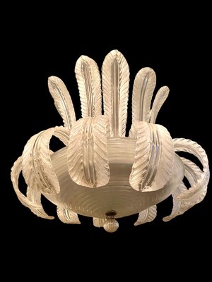 Art Deco Murano Glass Ceiling Light attributed to Tommaso Buzzi for Venini, 1940s-MBH-1725956