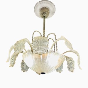 Art Deco Murano Glass Chandelier, 1940s-NUO-1778120