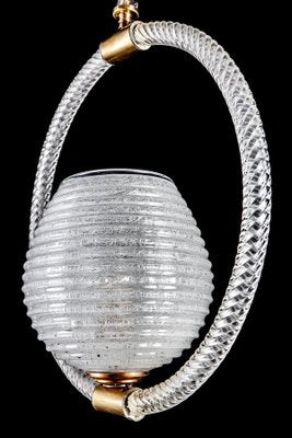 Art Deco Murano Glass Chandelier or Lantern by Ercole Barovier, 1940s-MBH-1031942