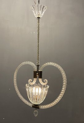 Art Deco Murano Glass Lamp by Ercole Barovier, 1950s-JJC-1123172