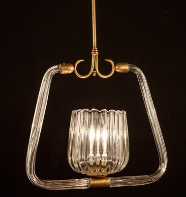 Art Deco Murano Glass Lantern Attributed to Gio Ponti for Venini, 1940s-MBH-1032537