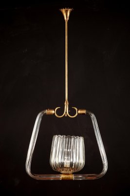 Art Deco Murano Glass Lantern Attributed to Gio Ponti for Venini, 1940s-MBH-1032537