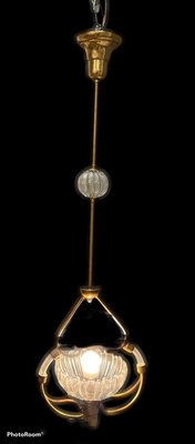 Art Deco Murano Glass Pendant Lamp by Ercole Barovier, 1940s-JJC-960054