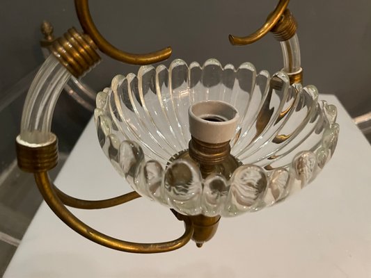 Art Deco Murano Glass Pendant Lamp by Ercole Barovier, 1940s-JJC-960054