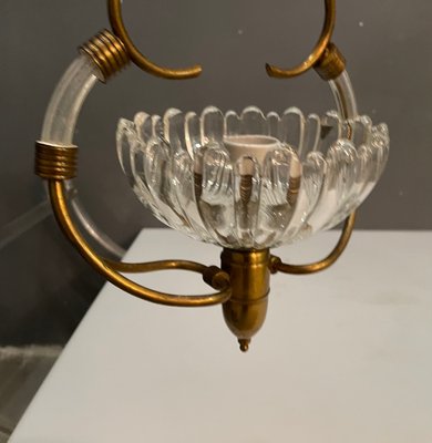 Art Deco Murano Glass Pendant Lamp by Ercole Barovier, 1940s-JJC-960054