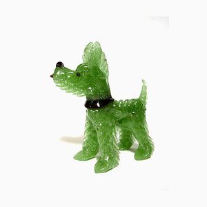 Art Deco Murano Glass Pulegoso Terrier Sculpture, 1920s-GKB-708663