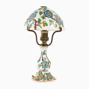 Art Deco Mushroom Lamp in Desvres Earthenware by Gabriel Fourmaintraux-UQL-1275826