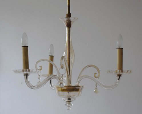 Art Deco Muslin Glass Chandelier from J&L Lobmeyr, 1930s-VA-869742