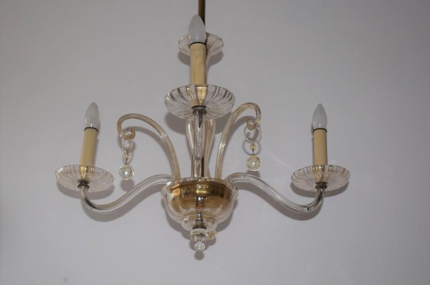 Art Deco Muslin Glass Chandelier from J&L Lobmeyr, 1930s-VA-869742