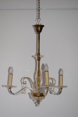 Art Deco Muslin Glass Chandelier from J&L Lobmeyr, 1930s-VA-869742