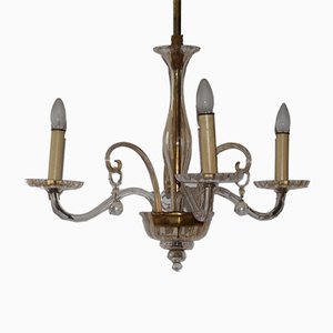 Art Deco Muslin Glass Chandelier from J&L Lobmeyr, 1930s-VA-869742