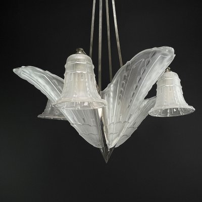 Art Deco Nickel-Plated Ceiling Lamp, 1930s-JUZ-1808257