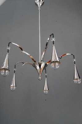 Art Deco Nickel-Plated Chandelier, 1920s-SPD-1811601