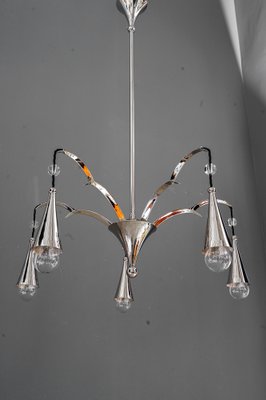 Art Deco Nickel-Plated Chandelier, 1920s-SPD-1811601