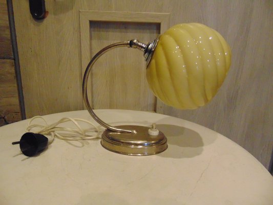 Art Deco Nickel-Plated Lamp, 1930s-CAQ-1320767