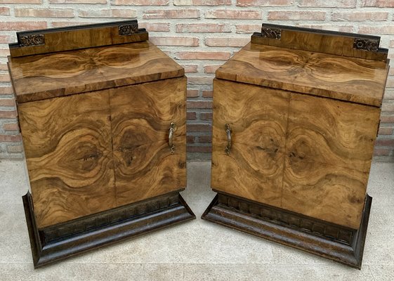 Art Deco Nightstands, 1930, Set of 2-NOU-1453947