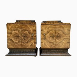 Art Deco Nightstands, 1930, Set of 2-NOU-1453947