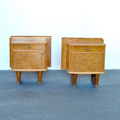 Art Deco Nightstands, 1940s, Set of 2-JQO-857188