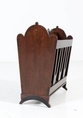 Art Deco Oak Amsterdam School Magazine Rack by Willem Penaat for Metz & Co, 1920s-MY-685267