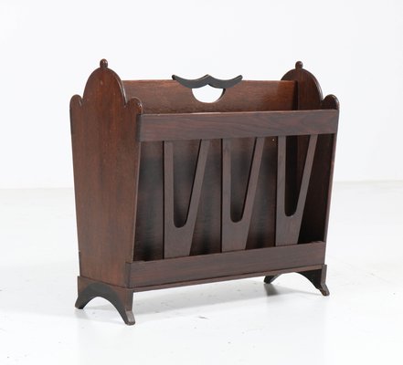 Art Deco Oak Amsterdam School Magazine Rack by Willem Penaat for Metz & Co, 1920s-MY-685267