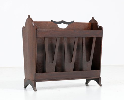 Art Deco Oak Amsterdam School Magazine Rack by Willem Penaat for Metz & Co, 1920s-MY-685267