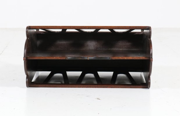 Art Deco Oak Amsterdam School Magazine Rack by Willem Penaat for Metz & Co, 1920s-MY-685267