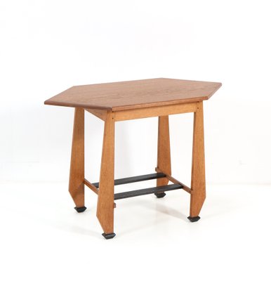 Art Deco Oak Amsterdam School Tea Table by Jac. Van Den Bosch, 1920s-MY-1313359