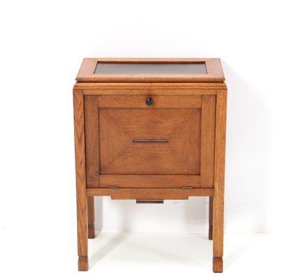 Art Deco Oak Amsterdamse School Cabinet, 1920s-MY-1338125