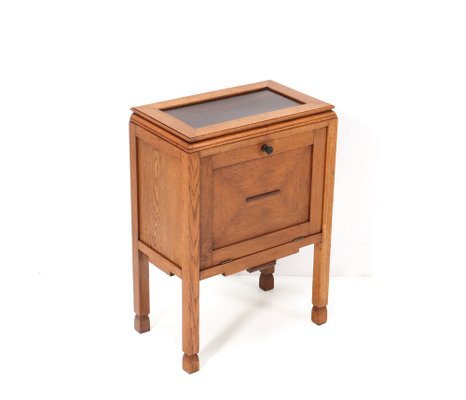 Art Deco Oak Amsterdamse School Cabinet, 1920s-MY-1338125