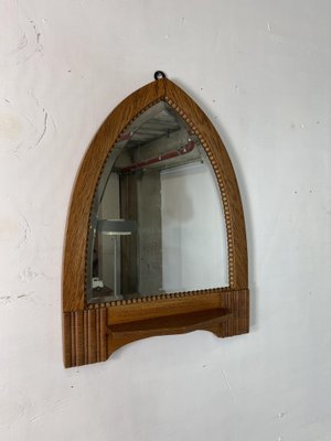 Art Deco Oak Amsterdamse School Mirror, 1920s-DE-1755994