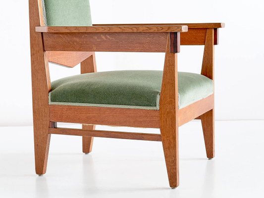 Art Deco Oak and Macassar Ebony Armchairs by Anton Lucas, 1920s, Set of 2-FMT-682748