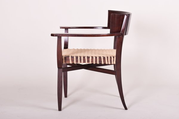 Art Deco Oak Armchair by Oskar Poříska, 1930s-WHY-1780505