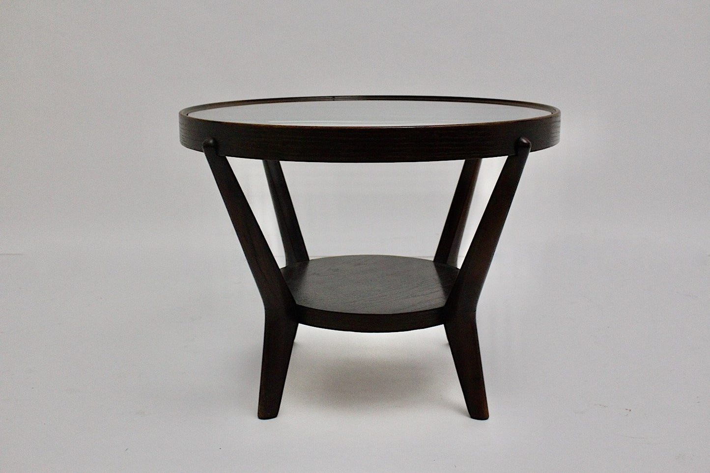 Art Deco Oak Coffee Table Side Table by A. Kropacek for České Umělecké Dílny, 1940s