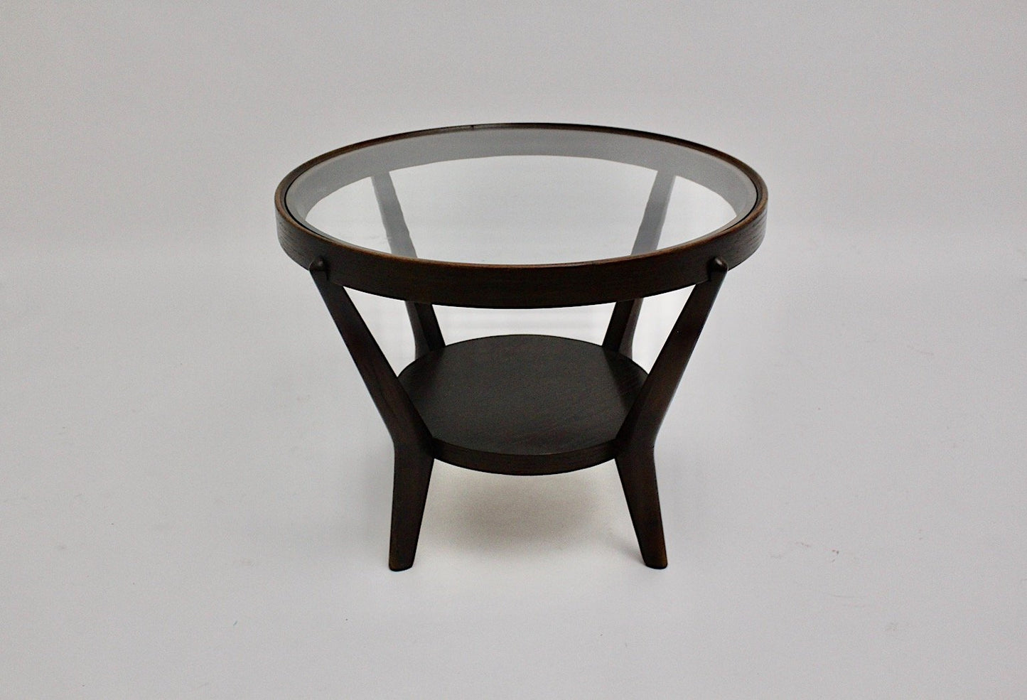 Art Deco Oak Coffee Table Side Table by A. Kropacek for České Umělecké Dílny, 1940s