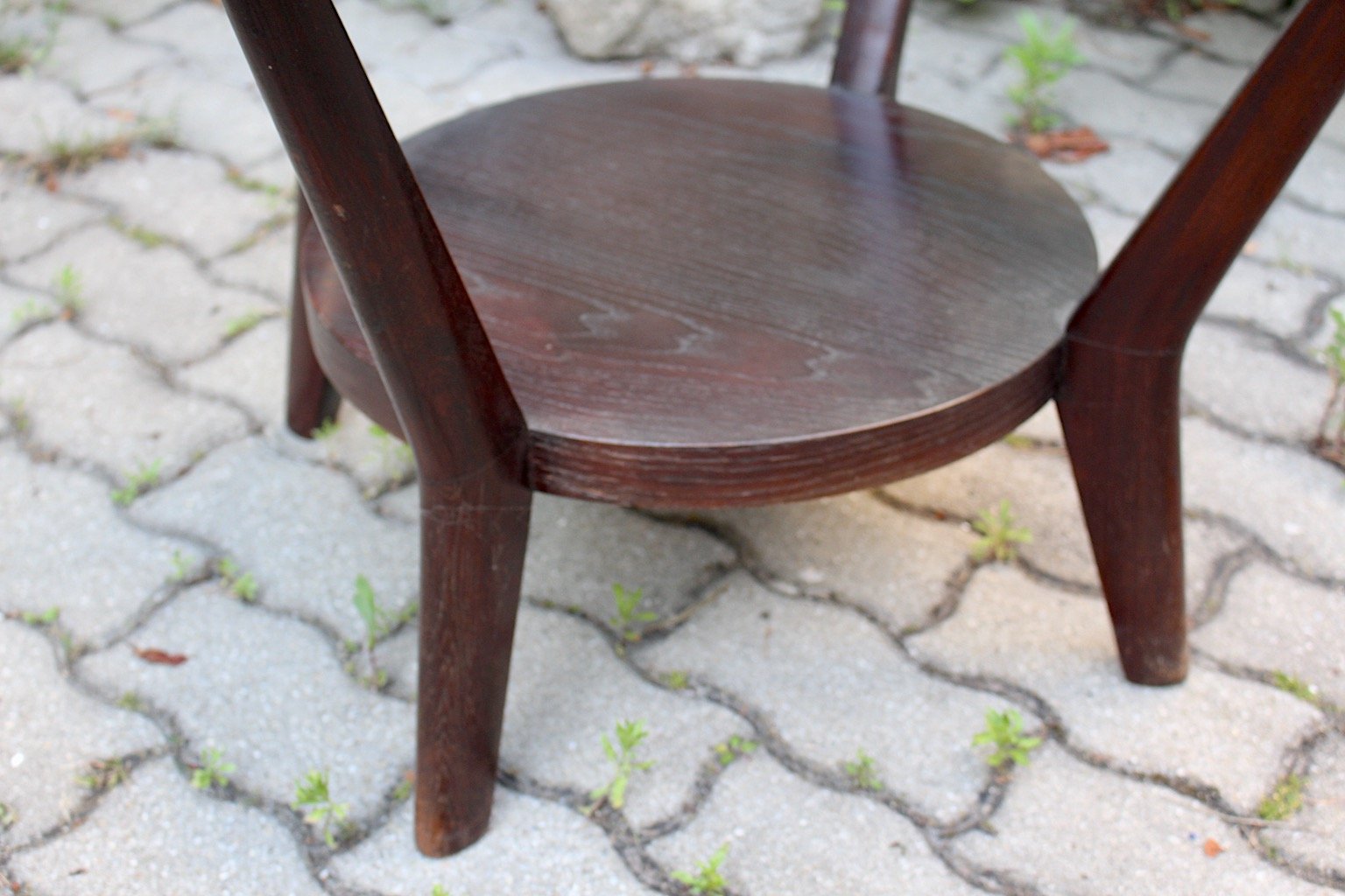 Art Deco Oak Coffee Table Side Table by A. Kropacek for České Umělecké Dílny, 1940s