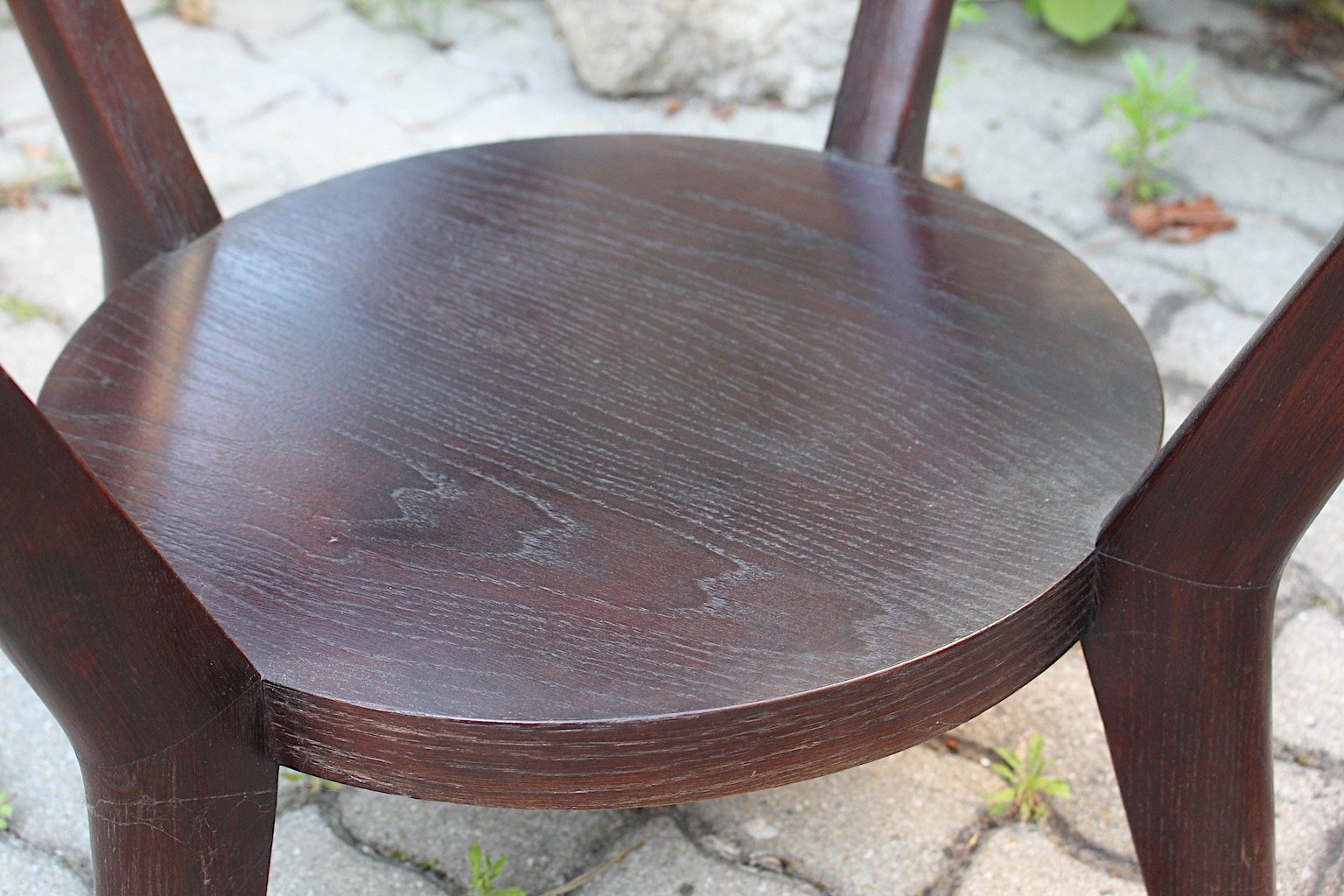 Art Deco Oak Coffee Table Side Table by A. Kropacek for České Umělecké Dílny, 1940s