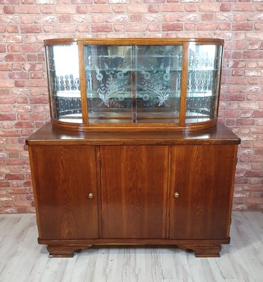 Art Deco Oak Credenza, 1940s-SYO-2031452