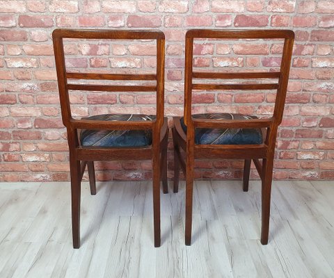 Art Deco Oak Dining Chairs, 1890s, Set of 2-SYO-1807019