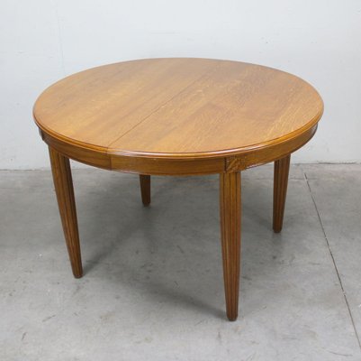 Art Deco Oak Extendable Oval Dining Table, 1920s-NE-782243